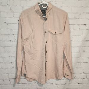 Men's True Measure longsleeve button-down shirt, size Medium